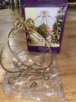 Pier 1 Imports Gold Christmas Ornament Holder Hanger Stand