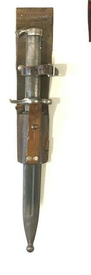 Swedish Model 1896 Bayonet And Scabbard—leather On Scabbard