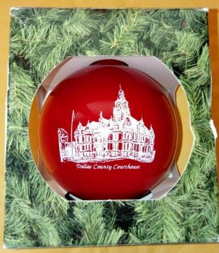 Dallas County Courthouse Adel Iowa 1992 Christmas Glass Ltd Edition Ornament 1st