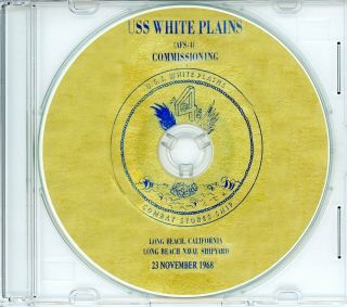 Uss White Plains Afs 4 Commissioning Program 1968 On Cds Navy Plank Owners