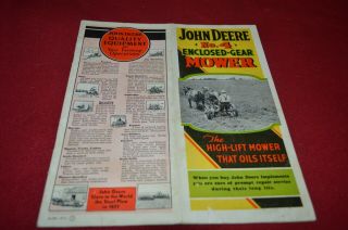 John Deere No.  4 Enclosed Gear Mower For 1937 Dealer 