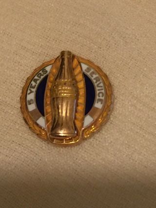 Vintage 10k Gold Coca Cola Co 5 Years Employee Service Pin