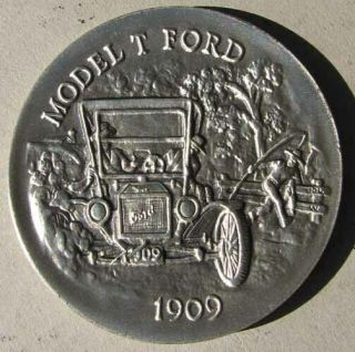 Rare Nos Sterling Silver 1909 Model T Ford Commemerative Medal G131
