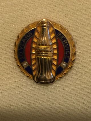 Vintage 10k Gold Coca Cola Co 10 Years Employee Service Pin