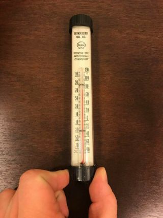 Winterville North Carolina Advertising Thermometer Shell Oil Company Glass