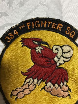 Vintage USAF AirForce 334TH FIGHTER SQUADRON PATCH Emblem Julius Lowery Sew - on 3
