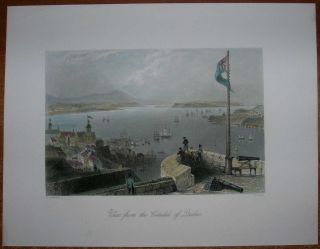 1840 Bartlett Print Canada: View From Citadelle Of Quebec (53)