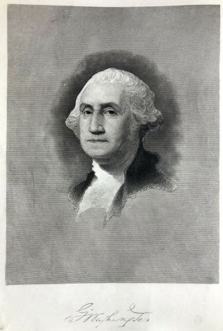 Founding Father Patriot President George Washington 1846 Art Print Engraving
