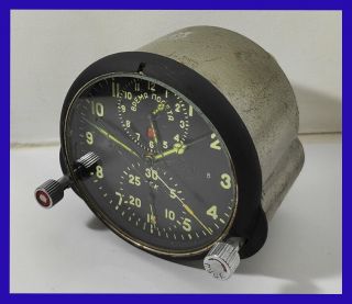 Achs - 1 Soviet Aircraft Military Clock Ussr Mig Russia Chronograph Serviced