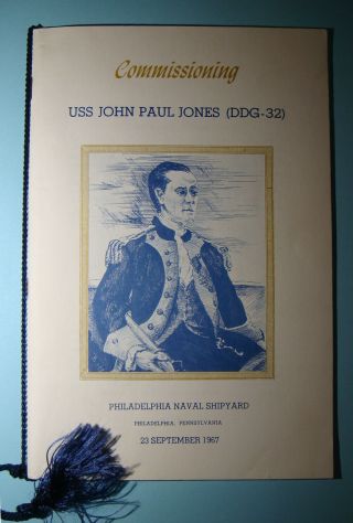 Uss John Paul Jones Ddg 32 Commissioning Program 1967 Program