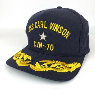 Vintage Us Navy - Uss Carl Vinson - Cvn - 70 - Rear Admiral Hat Snapback Cap