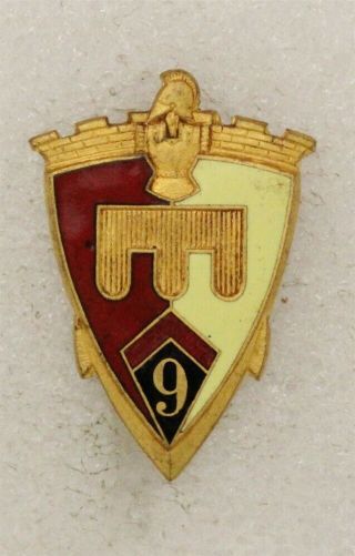 French Army Badge: 9e Regiment Du Genie,  Armee D’armistice - Drago Depose