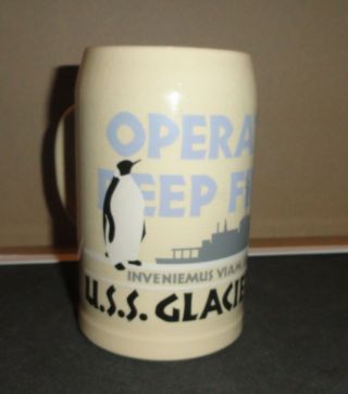 Operation Deep Freeze U.  S.  S.  Glacier (abg - 4) Antarctic Mug Made Western Germany