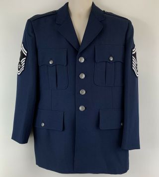Vintage Us Air Force Dress Blues Jacket,  Senior Master Sergeant Patches