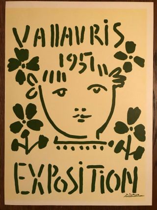 Pablo Picasso Poster 1951 Exposition Vallauris Plate - Signed Offset Lithograph