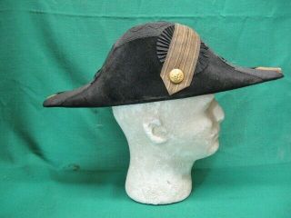 Wwi Wwii Us Navy Cocked Bicorn Hat Naval Officer 7 1/4 " Meyer,  Ny (2m)