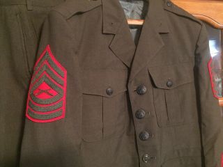 US Marines USMC Enlisted Service A Alpha Male Jacket Coat Size 42 Reg & Pants 2