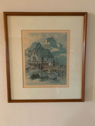 William Degarthe Print Painting Pencil Signed Framed Peggy 