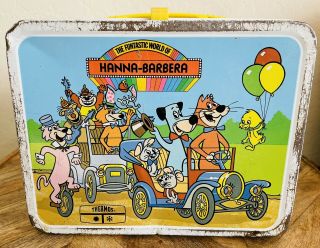 Vintage 1977 Funtastic World Of Hanna - Barbera Metal Lunchbox,  No Thermos.