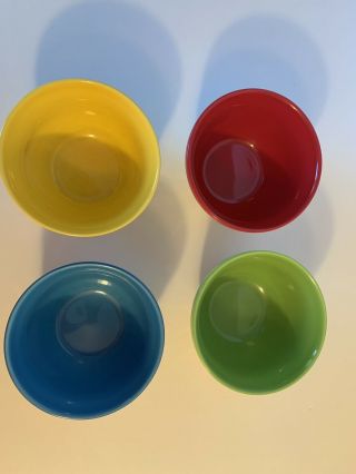 Starbucks Coffee Set Of 4 Ribbed 12oz Colorful Ice Cream Bowls - 2007,  12 Ounces