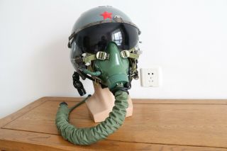 Air Force Mig Pilot Fighter Flight Helmet (earphone),  Oxygen Mask