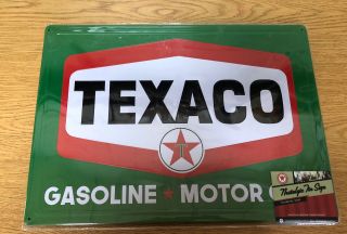 Texaco Gasoline Motor Oil Nostalgic Tin Metal Sign