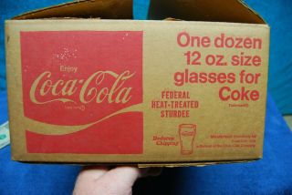 12pcs 1972 Vintage Coca Cola 12oz Enjoy Coke Glasses Libby Co 1 Dozen