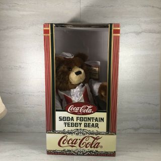 Vintage Coca - Cola Soda Fountain Teddy Bear Plush Bearry Bearresford