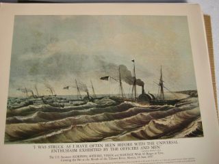 29 Fine “our Navy In Action” Lithographic Prints From Sail To Steam.  18 " X 20 "