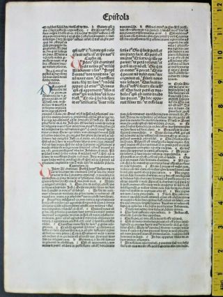Incunabula,  Latin Bible Lf.  Letter I John 2 - 3,  Koberger,  1487