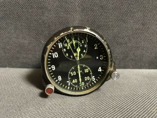 Achs - 1 Soviet Aircraft Military Clock Ussr Mig Chronograph 25 Jewels Serviced