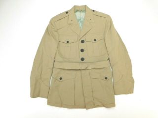Vintage Usmc Us Marine Corps Military 100 Wool Khaki Jacket Coat 39 Regular