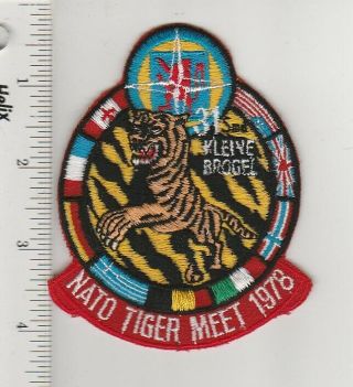 Vintage Belgian Air Force Squadron Patch 31 Tiger Squadron Nato Tiger Meet 1978