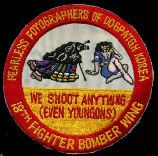 Usaf 18th Fighter Bomber Wing Fearless Fotographers Dogpatch Patch K - 3 1