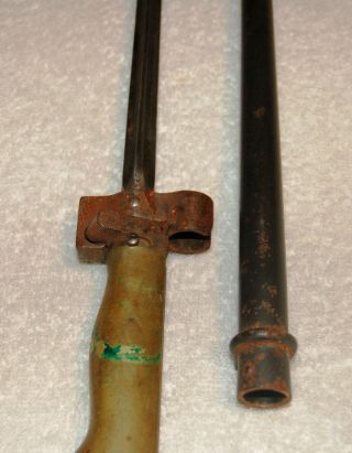 Ww1 French M1886 Lebel Bayonet With Scabbard