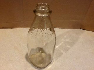 Sisco Milk Bottle Vintage Glass Milk Bottle One Quart Dairy Glass Milk Bottle