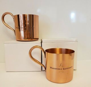 2 Woodford Reserve Moscow Mule Copper Mugs