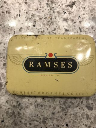 Vintage Ramses Condom Tin Empty
