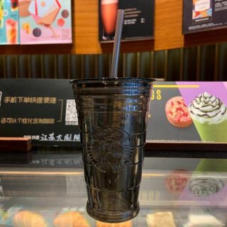 Starbucks Glass Cup 2019 China Summer Black Siren Logo 16oz Straw Cold Cup