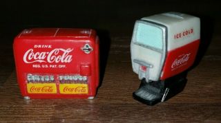Coca Cola Soda Fountain Miniature Cooler & Coke Machine 1 " Coke Advertising