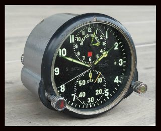 Achs - 1 Soviet Aircraft Military Clock Ussr Mig Russia Army Chronograph Serviced