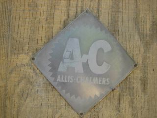 Vintage 4  X4  Allis - Chalmers Stainless Steel Sign Metal Ac Tractor?