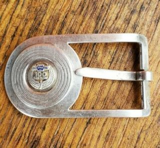 Vintage Chevrolet 100 Car Club Sterling Silver Belt Buckle Chevy