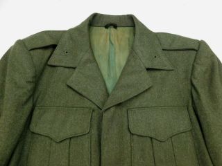 Vintage USMC US Marine SGT Alpha Green Wool Ike Uniform Jacket Coat Size 38 2