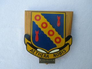 Vintage Cold War Usaf Air Force 42nd Bombardment Wing Aethera Nobis Wall Plaque