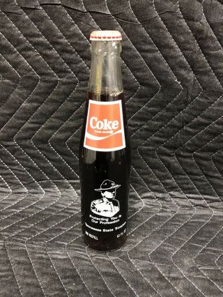 1985 Tennessee State Trooper Coca Cola Coke Bottle 10 Oz Tn
