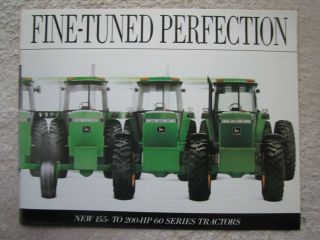 1991 John Deere 155 - 200 - Hp 60 Series,  4560,  4760,  4960 Tractors 24pg Brochure