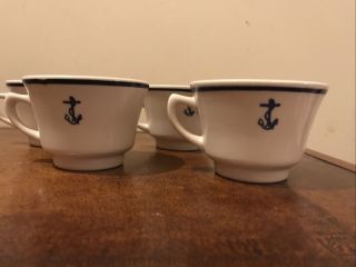 Set Of 4 Vintage Sterling U.  S.  Navy Mess Wardroom Footed Cups Fouled Anchor