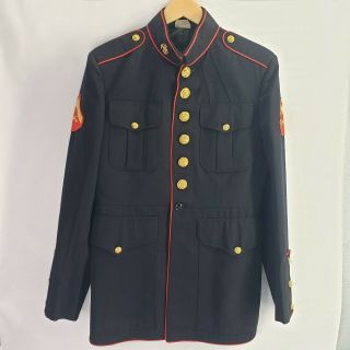 Usmc Us Marines Military Coat Jacket Mens Vintage 100 Wool 40r Lance Corporal