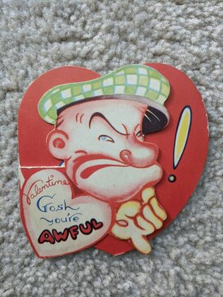 Vintage Popeye Valentine; Gosh You 